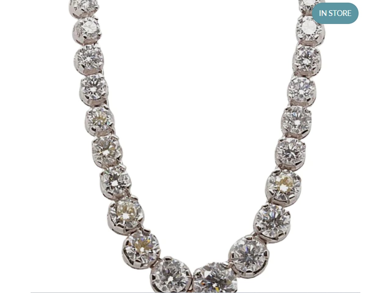 18K diamond tennis necklace