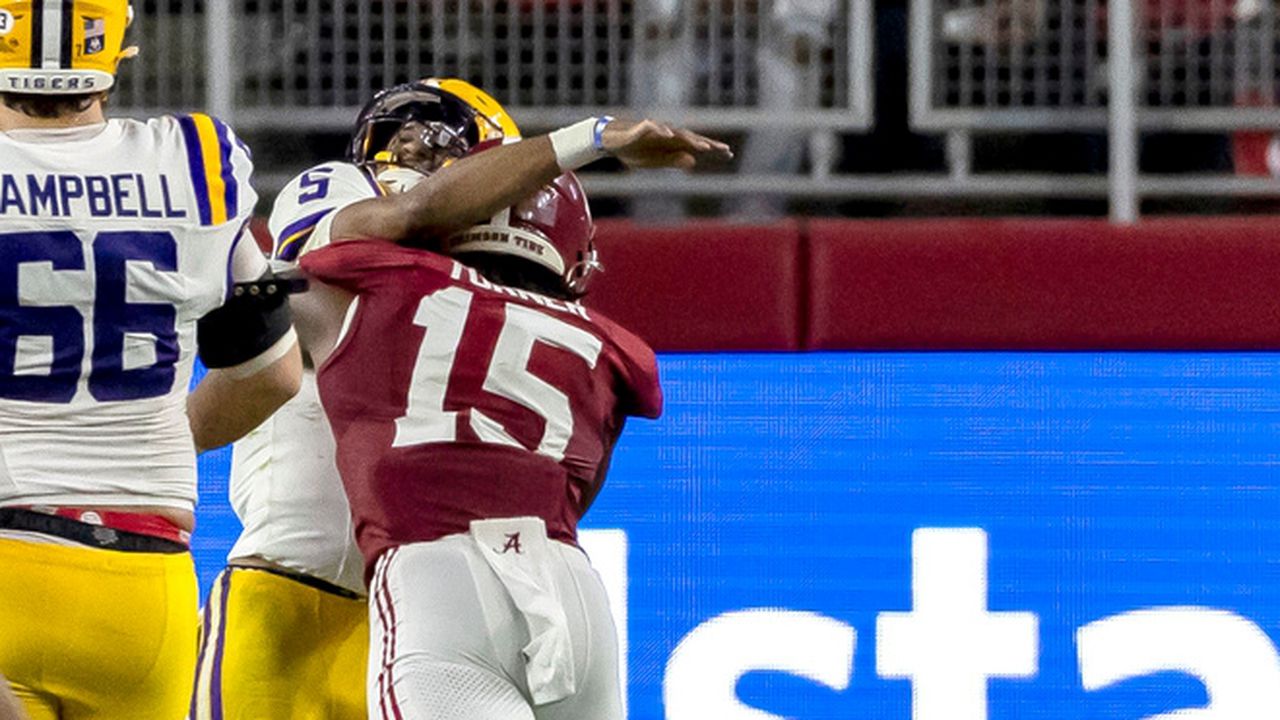 Lane Kiffin on Alabamaâs hit of LSUâs Jayden Daniels: âI was blown away that was not targetingâ