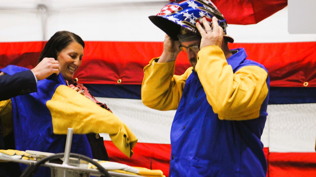 A keel-laying ceremony for the future USNS Billy Frank Jr. was held in Mobile on Nov. 14, 2023.