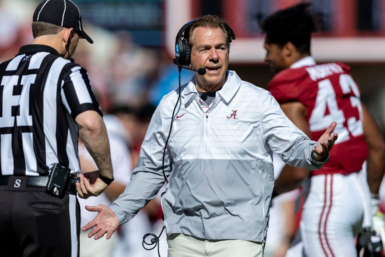 Nick Saban talks Auburn, Jordan-Hare and Jalen Milroeâs versatility