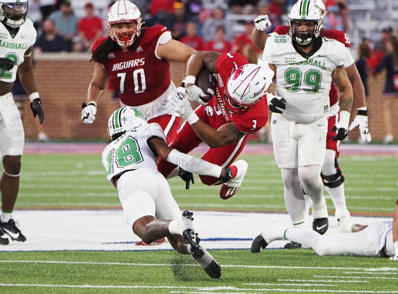 South Alabama bowl-eligible after 28-0 win over Marshall