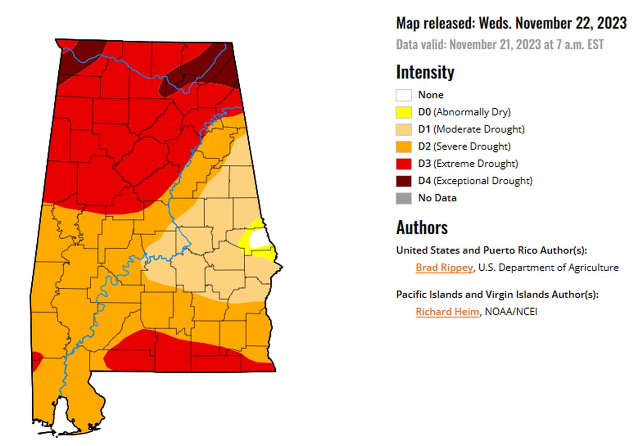 Alabama drought conditions