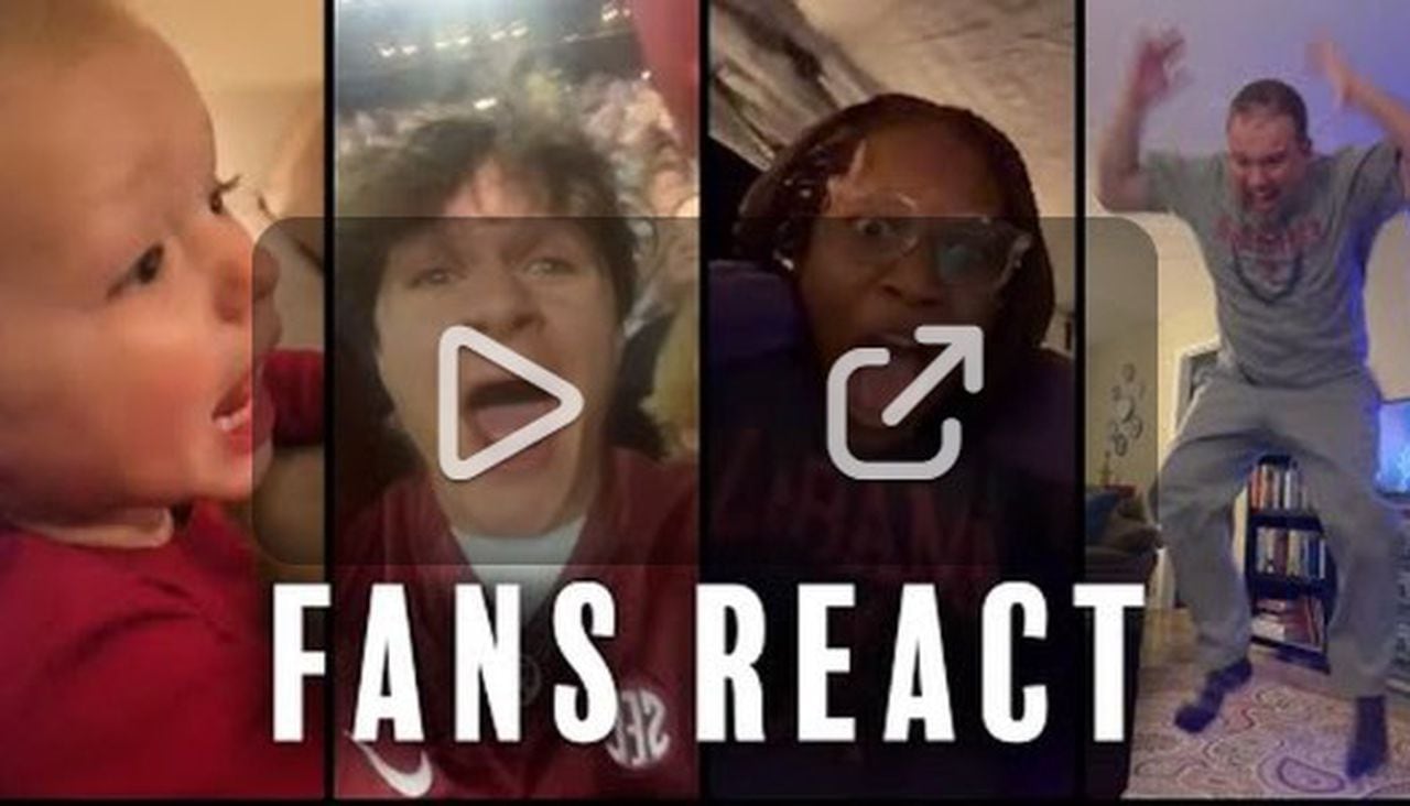 Watch compilation of Alabama fan-submitted reaction to 4th-and-31 to beat Auburn