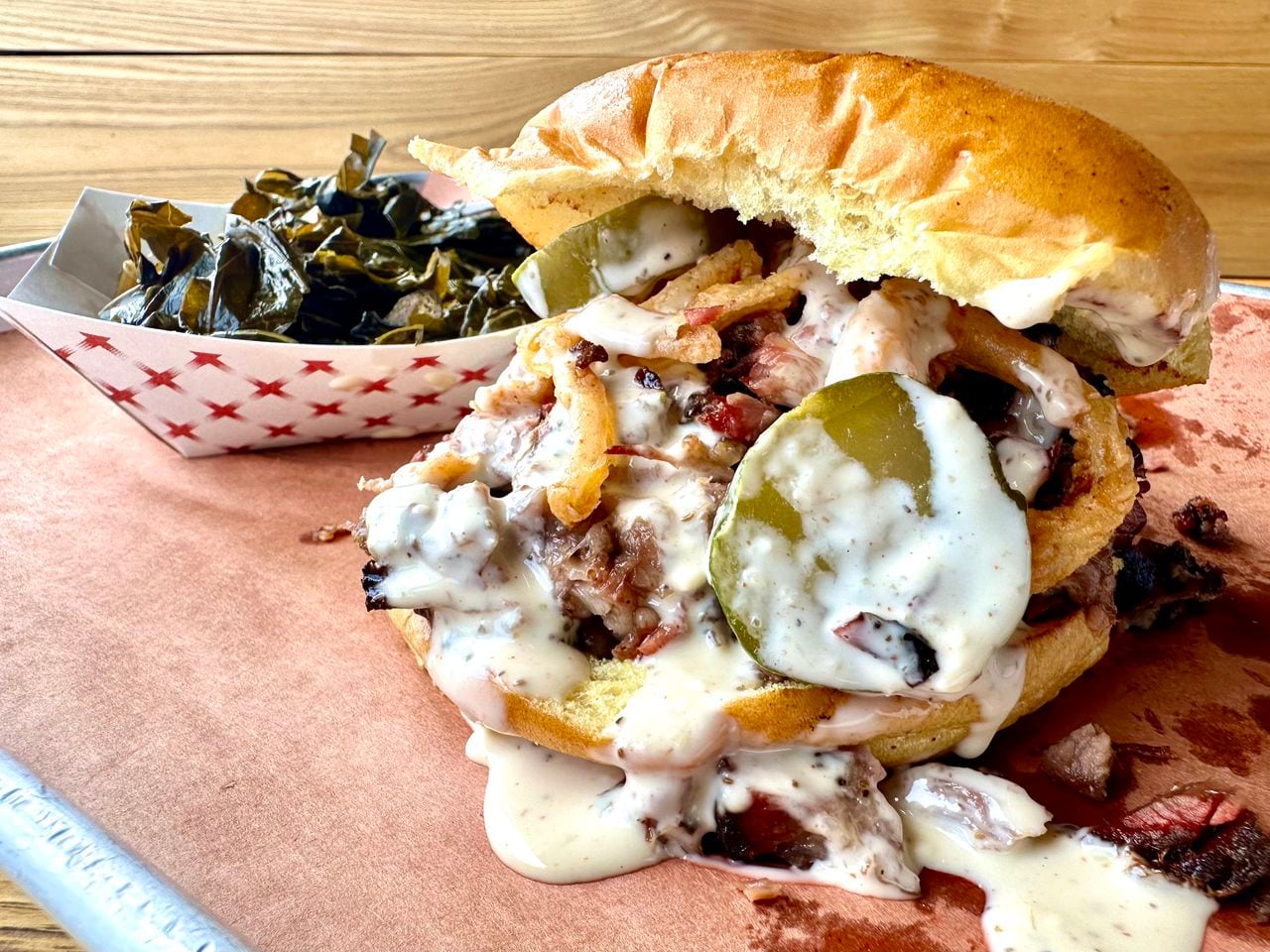 Brisket sandwich at Creekside BBQ in Pelham, Ala.