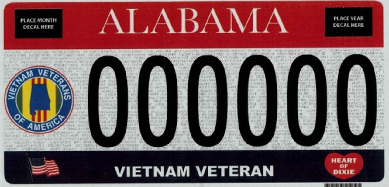 6 new license plates coming to Alabama in 2024; military tag changes