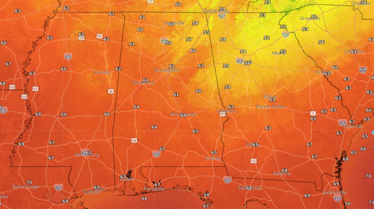 Christmas Day temps