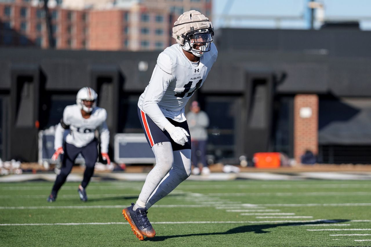 Before final college game, Auburnâs Elijah McAllister is back practicing at his old home