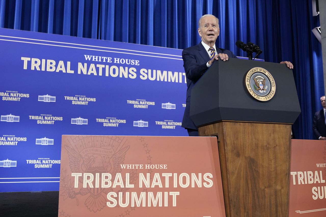 Biden tells Native American tribal leaders heâs working to âheal the wrongs of the pastâ and âmove forwardâ