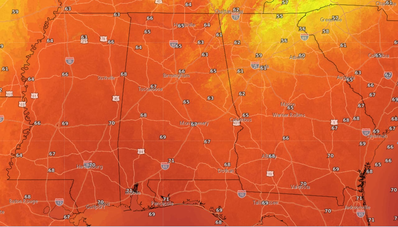 Christmas Day temps
