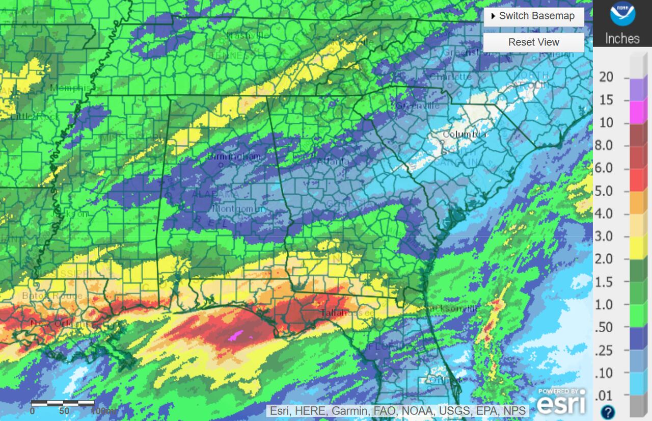 Drought conditions back off a bit in parts of Alabama