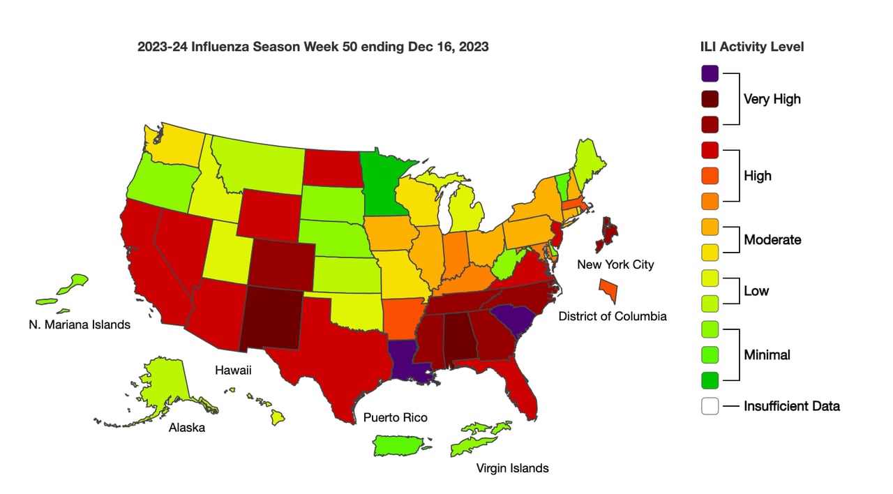 Flu rates âvery highâ in Alabama as emergency room visits spike