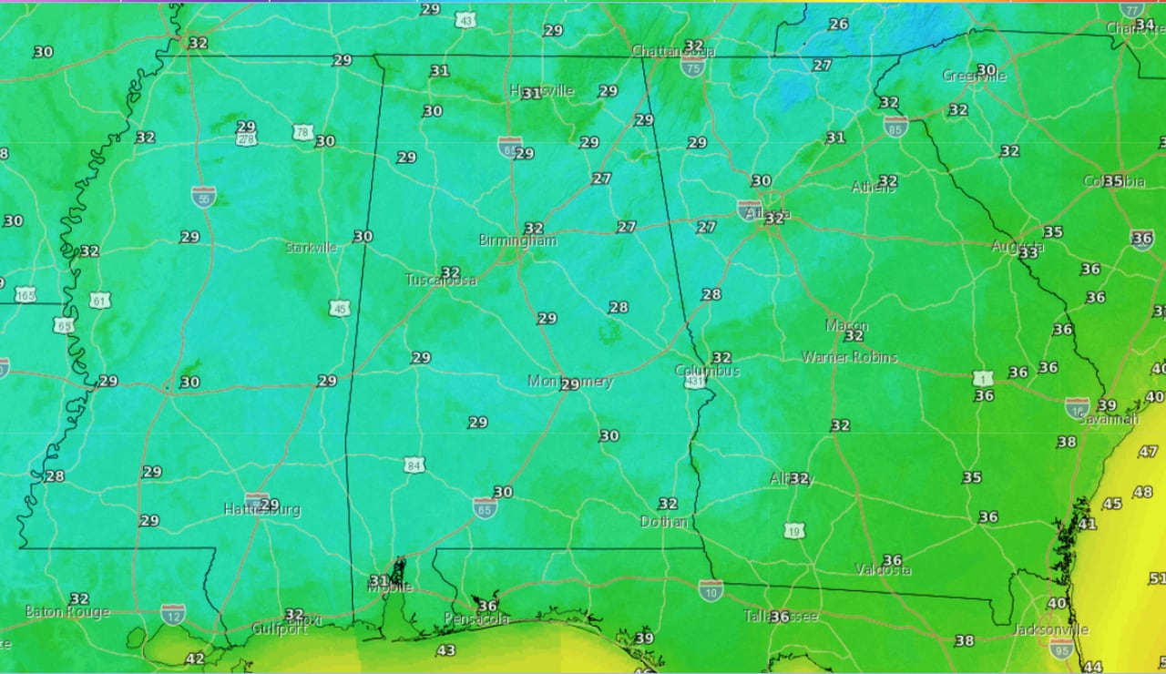 Low snow chances still in the forecast, but a bit later