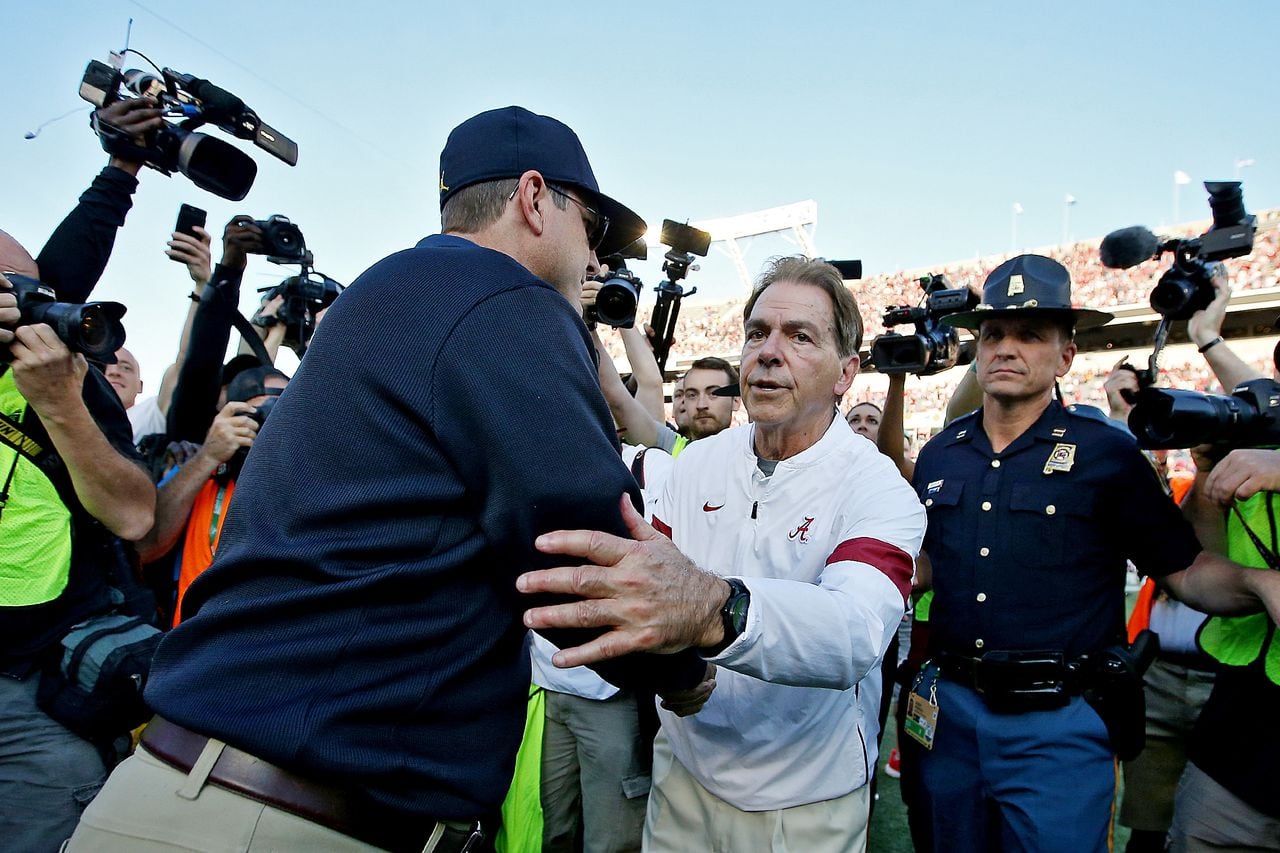 Michigan football's Jim Harbaugh previews Rose Bowl against Alabama, Jalen Milroe