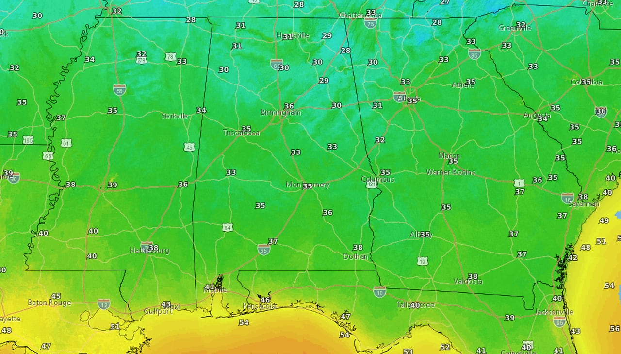 Monday am lows