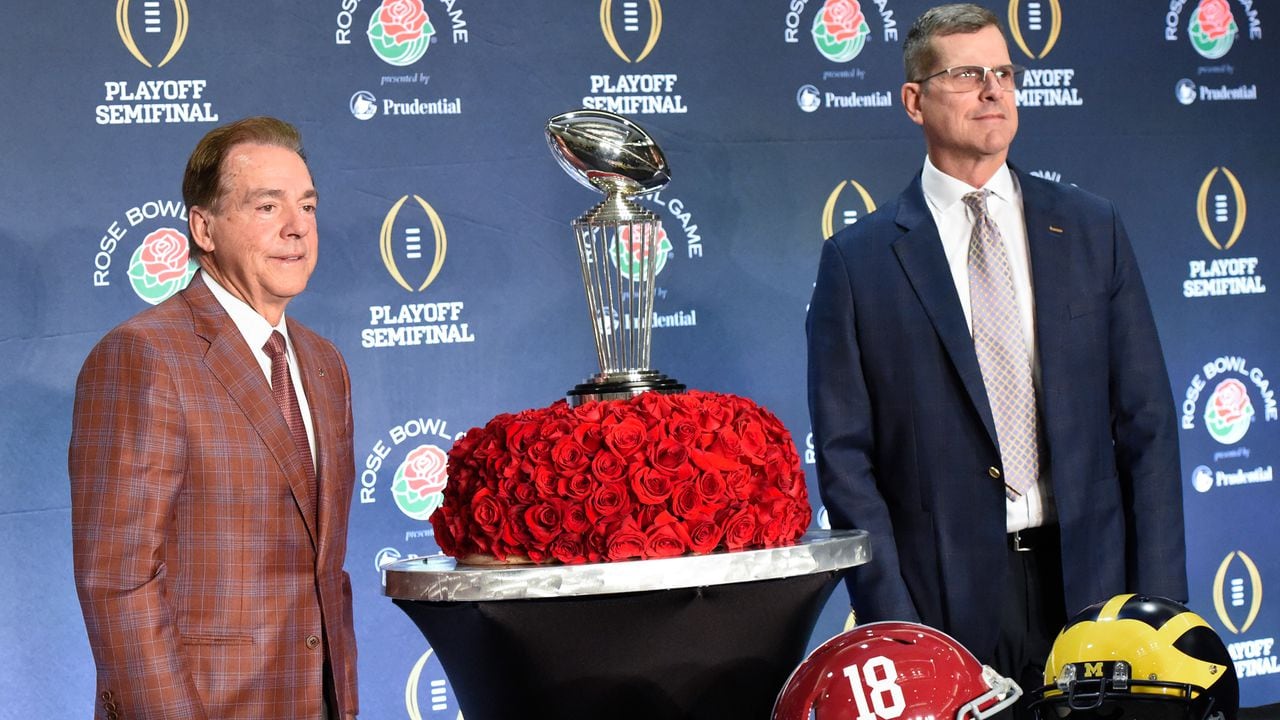 Nick Saban Jim Harbaugh Rose Bowl Press Conference 2023