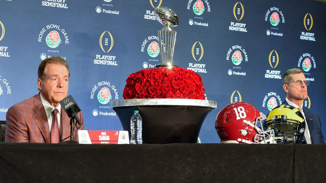 Nick Saban Jim Harbaugh Rose Bowl Press Conference 2023