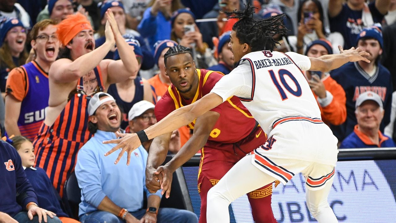 Savannah James, wife of LeBron James, visits Auburnâs Neville Arena to support son Bronny