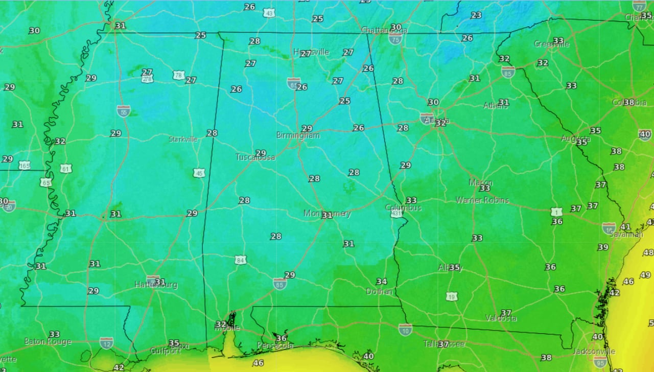 Monday morning lows