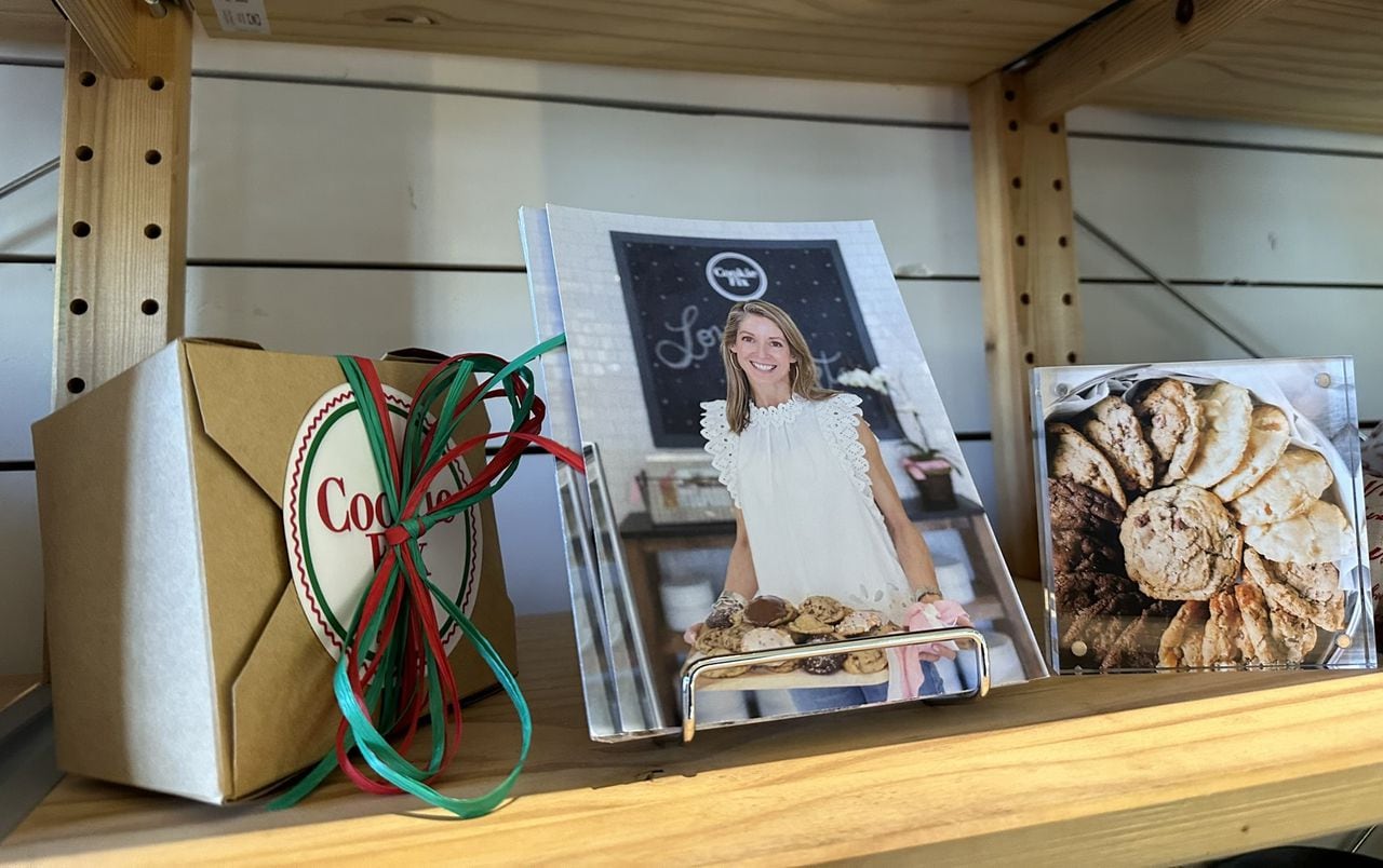 A postcard of Amy Johnson at Cookiefix