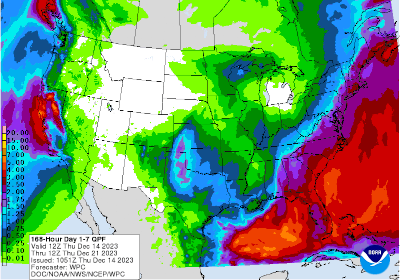 7 day rainfall outlook