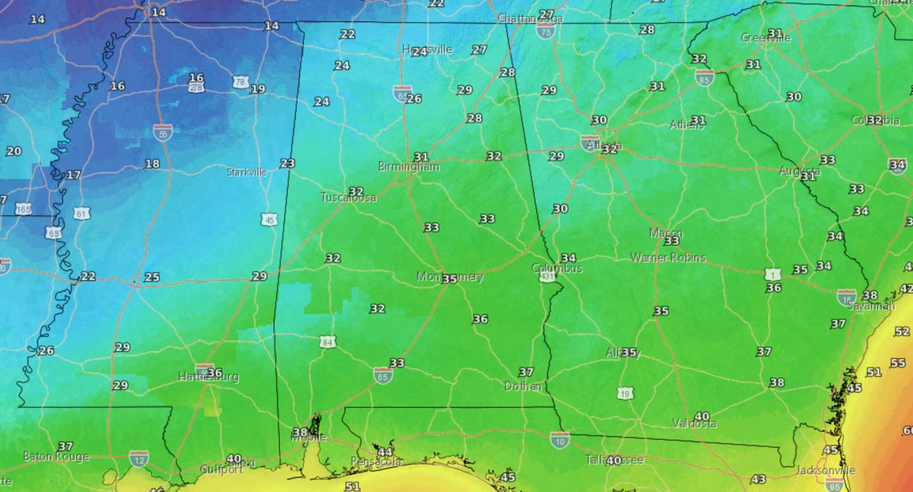 Monday a.m. lows