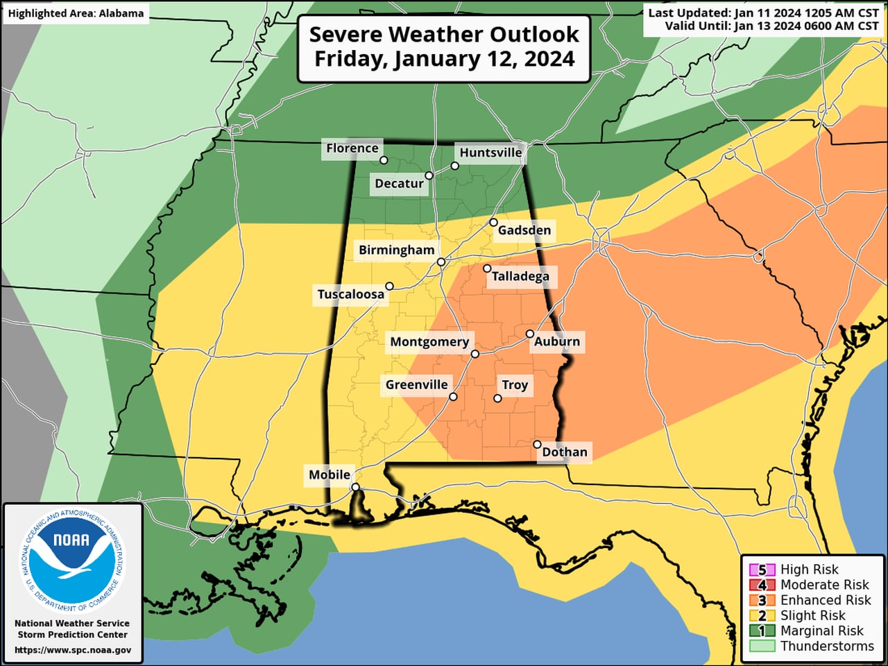 Alabama schools move to remote learning Friday, Jan. 12 over severe weather threat