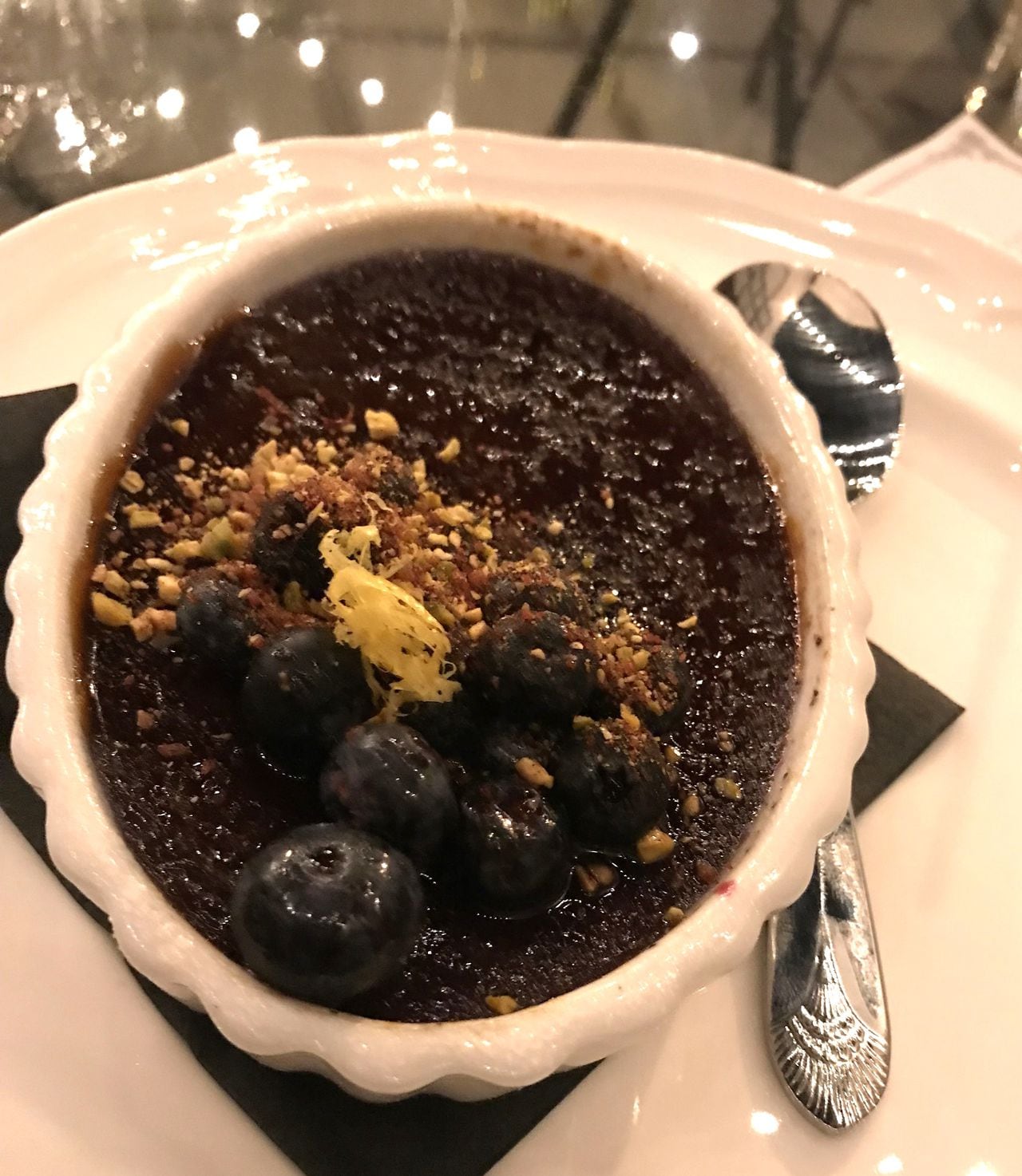 The blueberry crème brûlée at Juniper