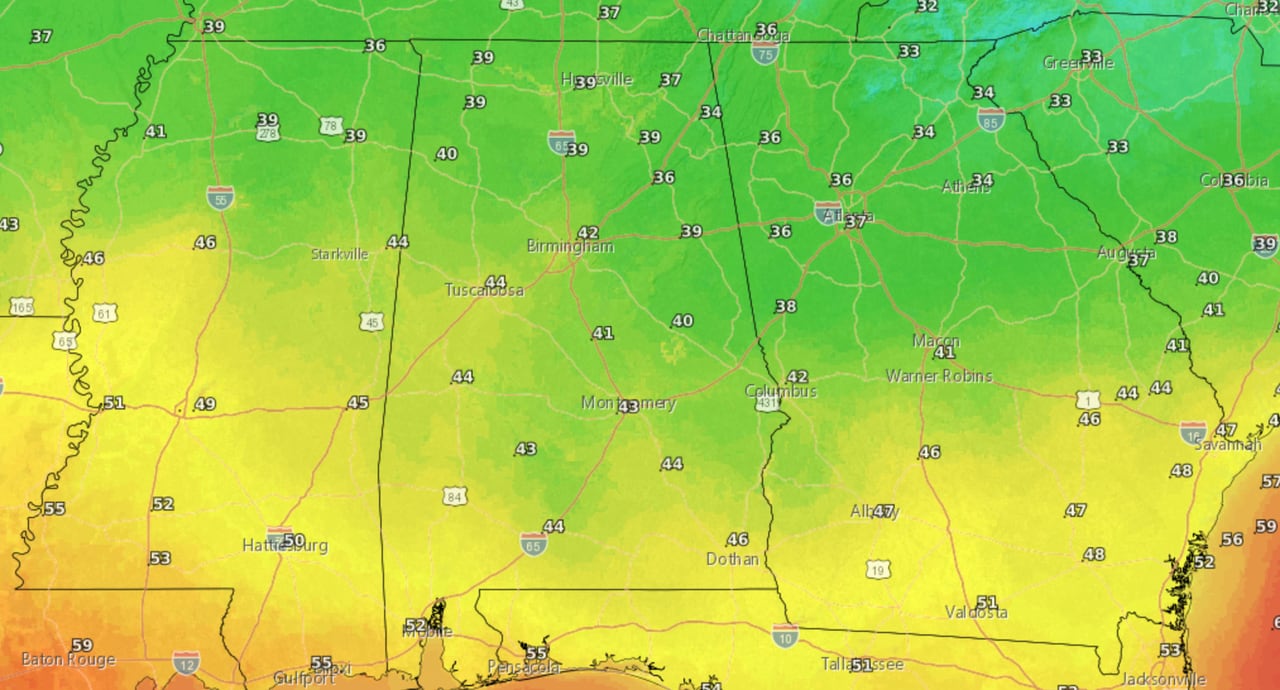 Tuesday lows