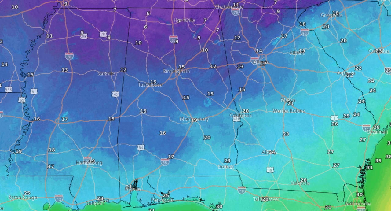 Saturday am lows