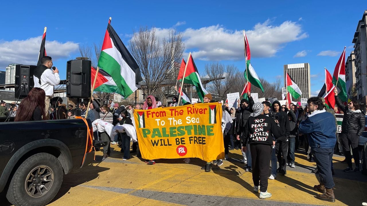 Hundreds rally in support of Palestinians at Railroad Park in Birmingham