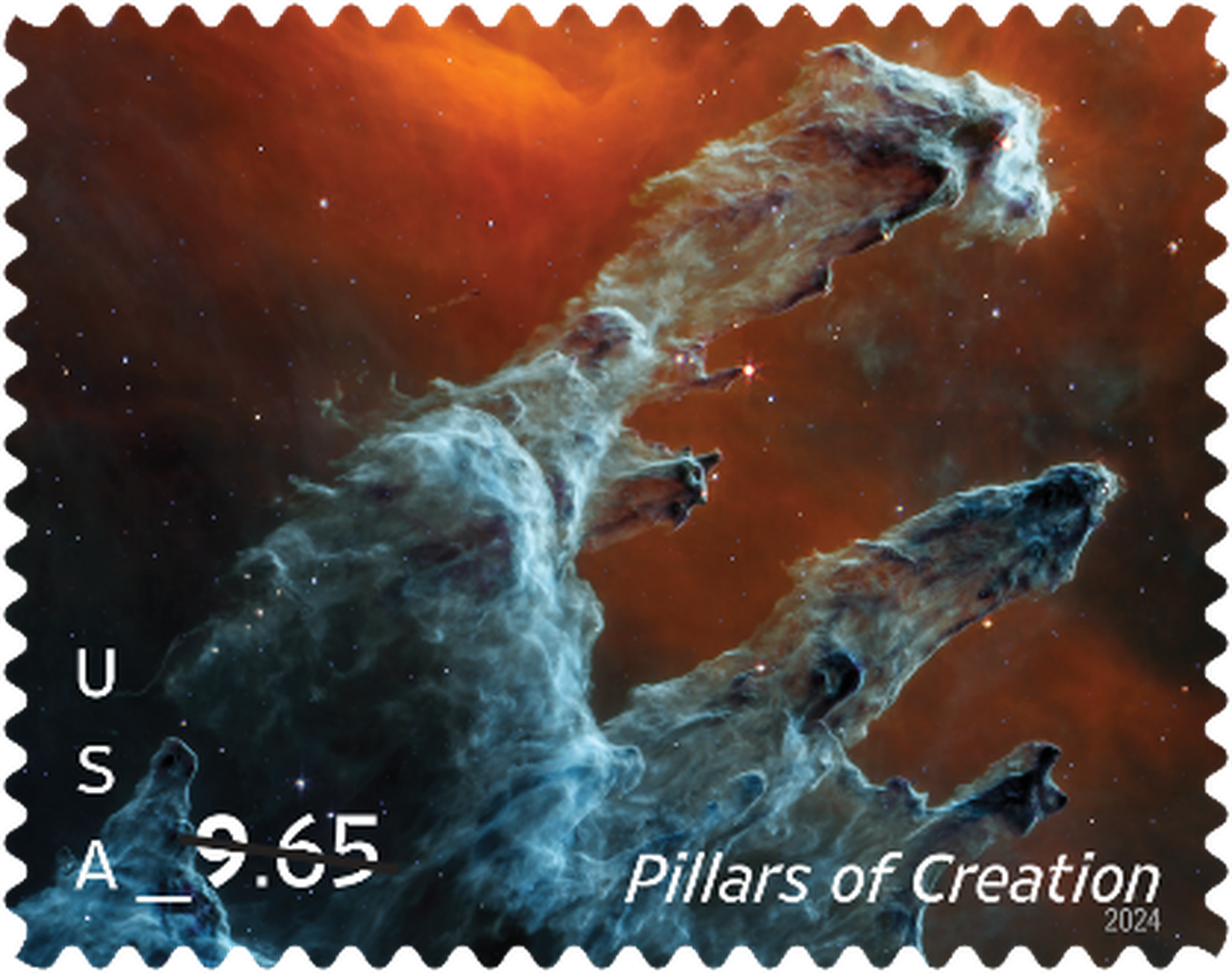 New USPS stamps show spectacular Webb Telescope images of âPillars of Creation,â and âCosmic Cliffsâ