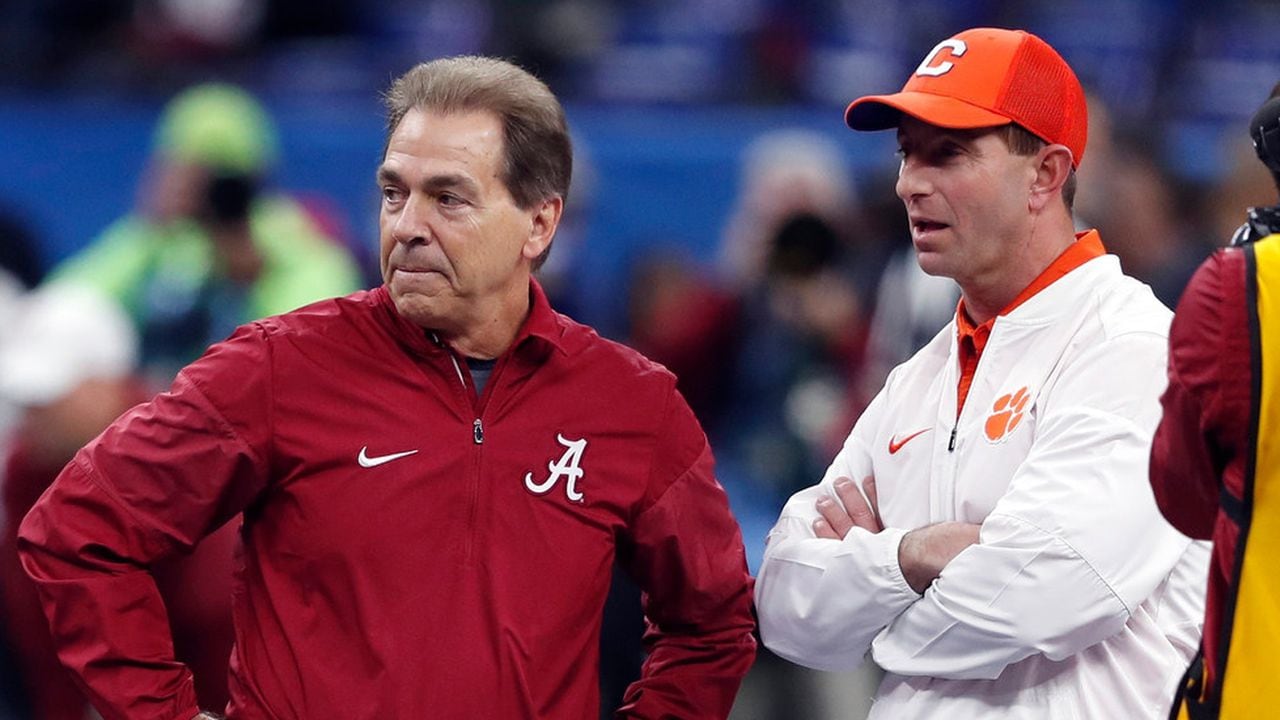 Dabo Swinney with Nick Saban