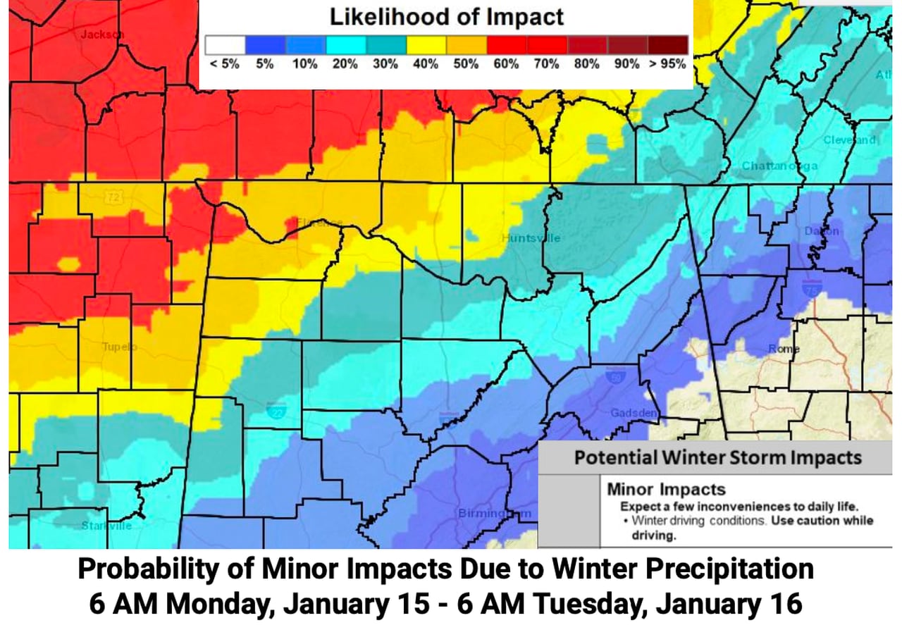 North Alabama winter weather