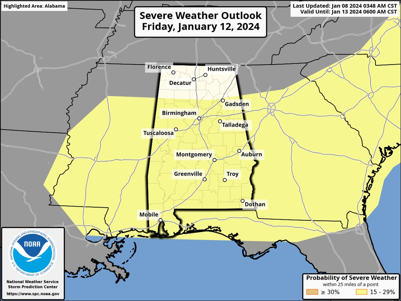 Friday severe weather outlook