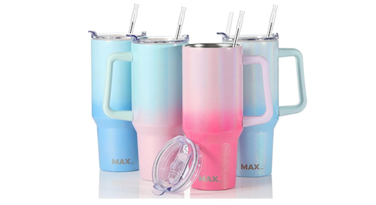 MaxBase 40 oz Tumbler with Handle and Straw Lid