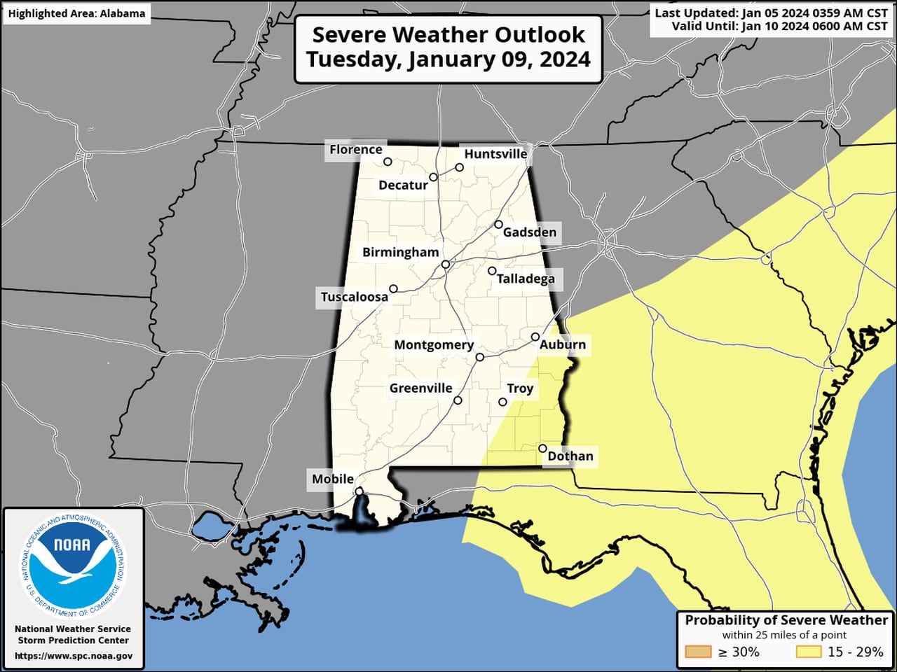 Tuesday severe weather outlook