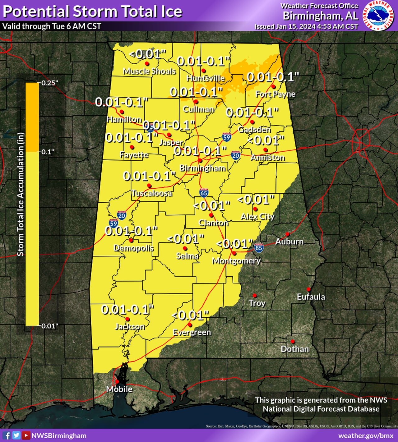 Alabama ice forecast