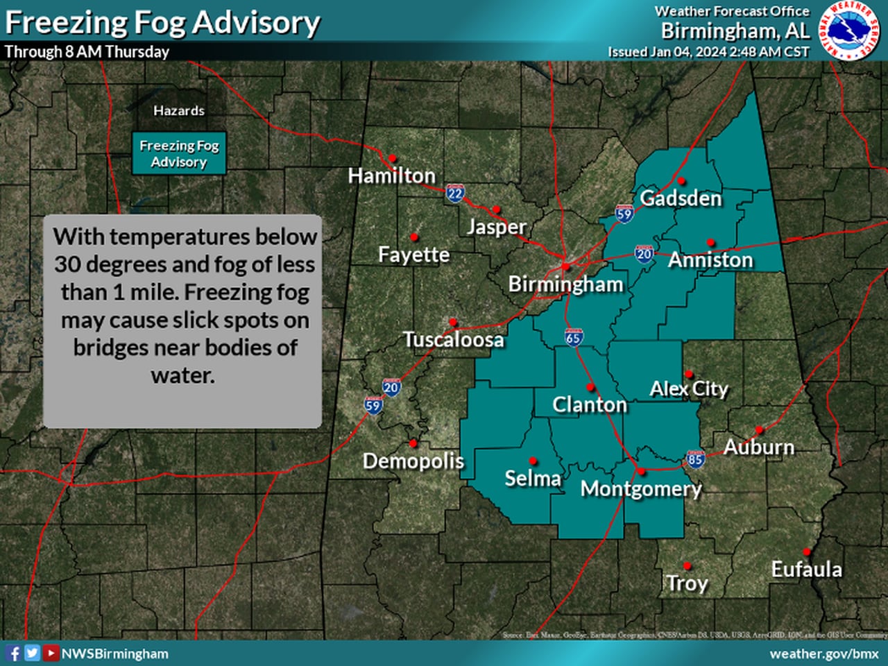 Watch out for freezing fog on morning commute