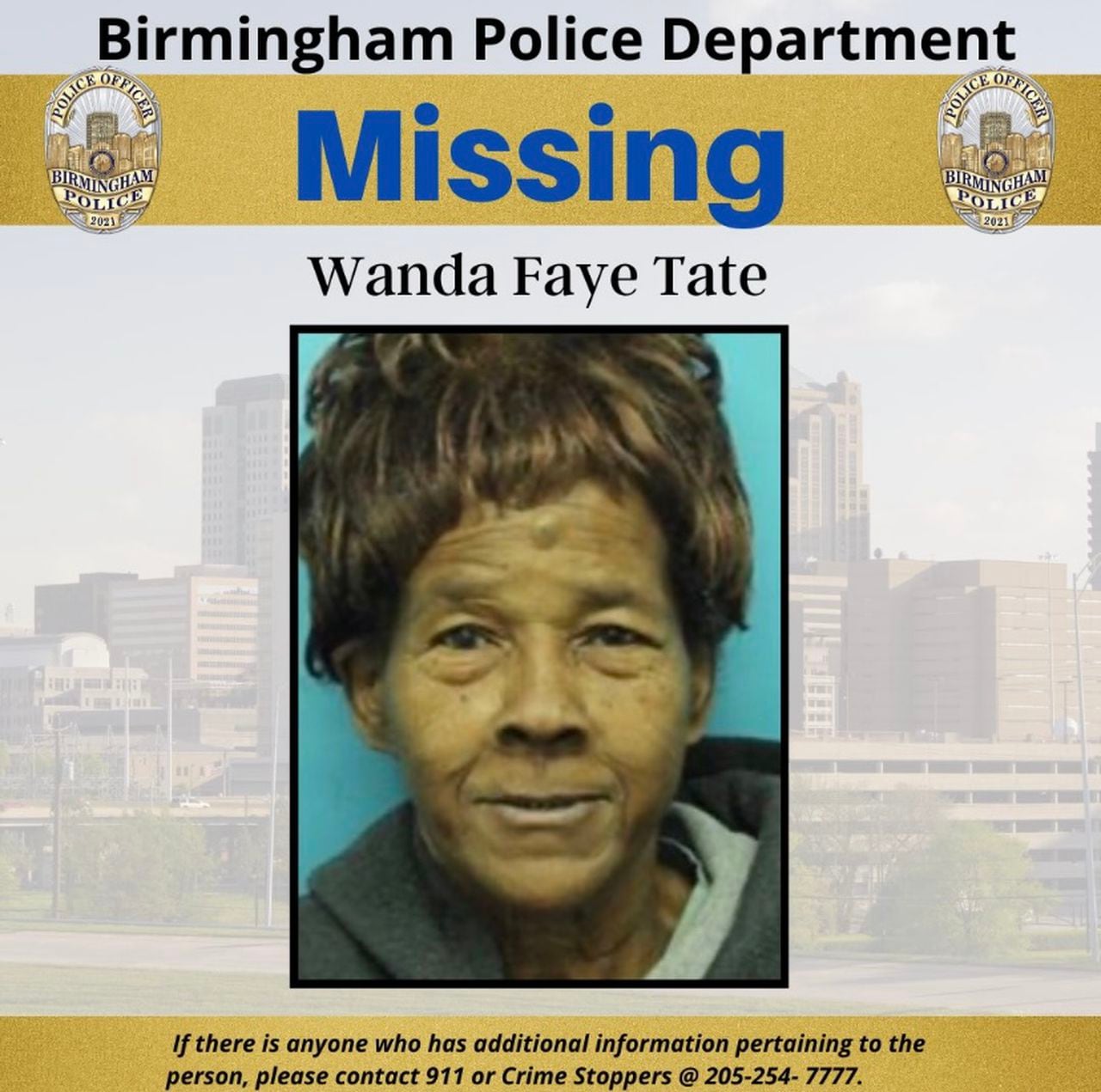 67-year-old Birmingham woman missing since early Monday