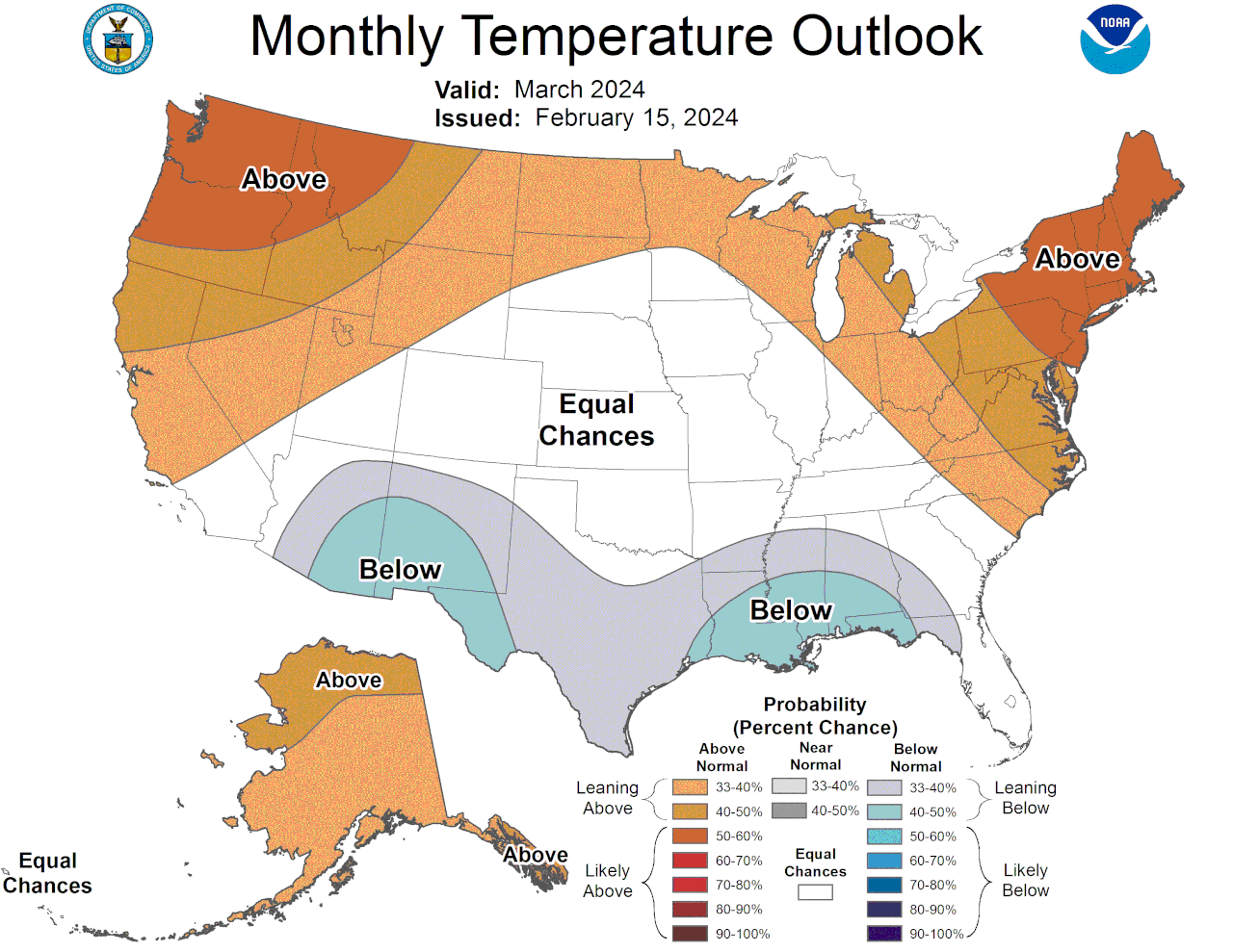 March temperature outlook