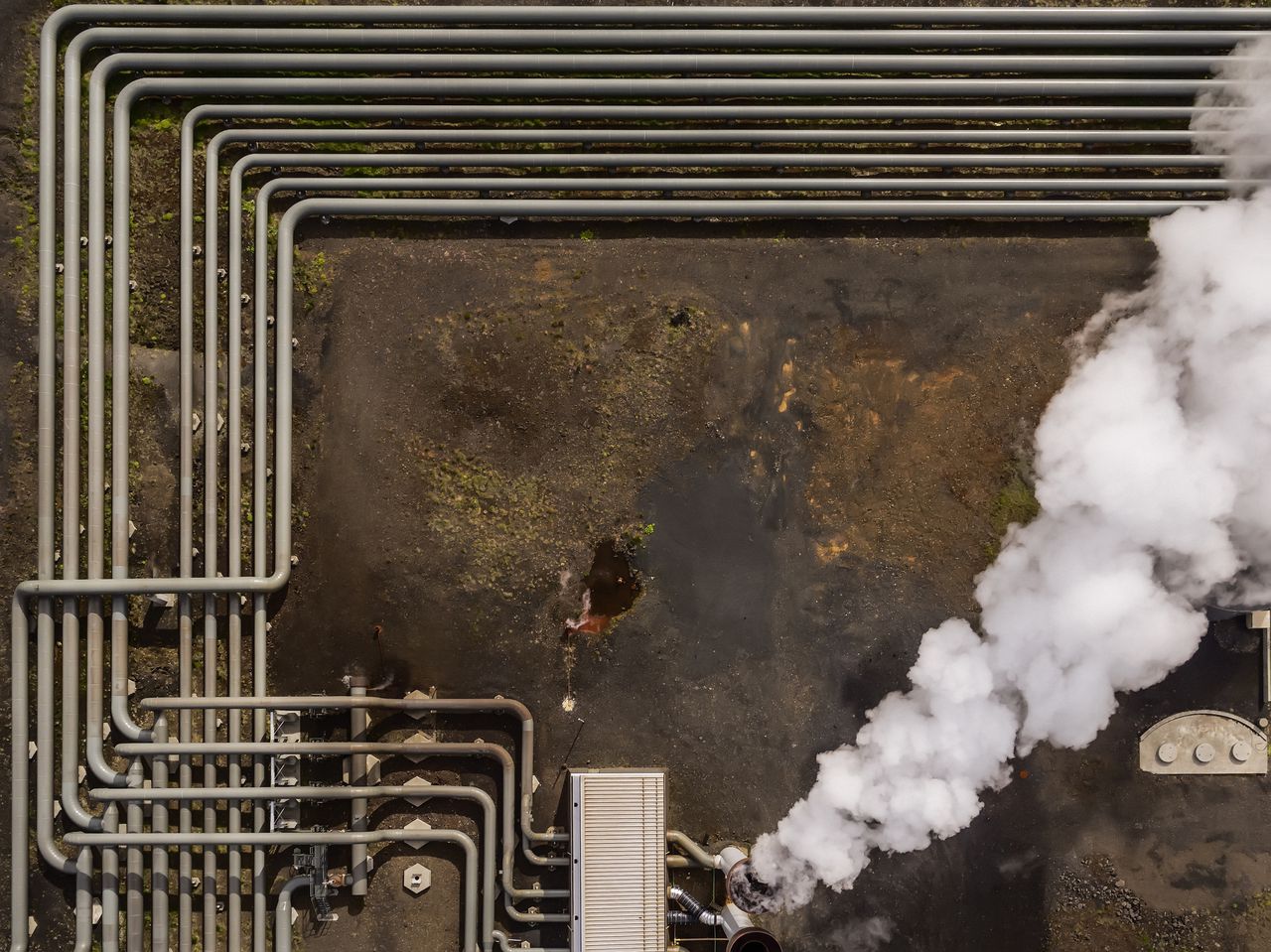 Top view-Hellisheidi Geothermal Plant, Iceland