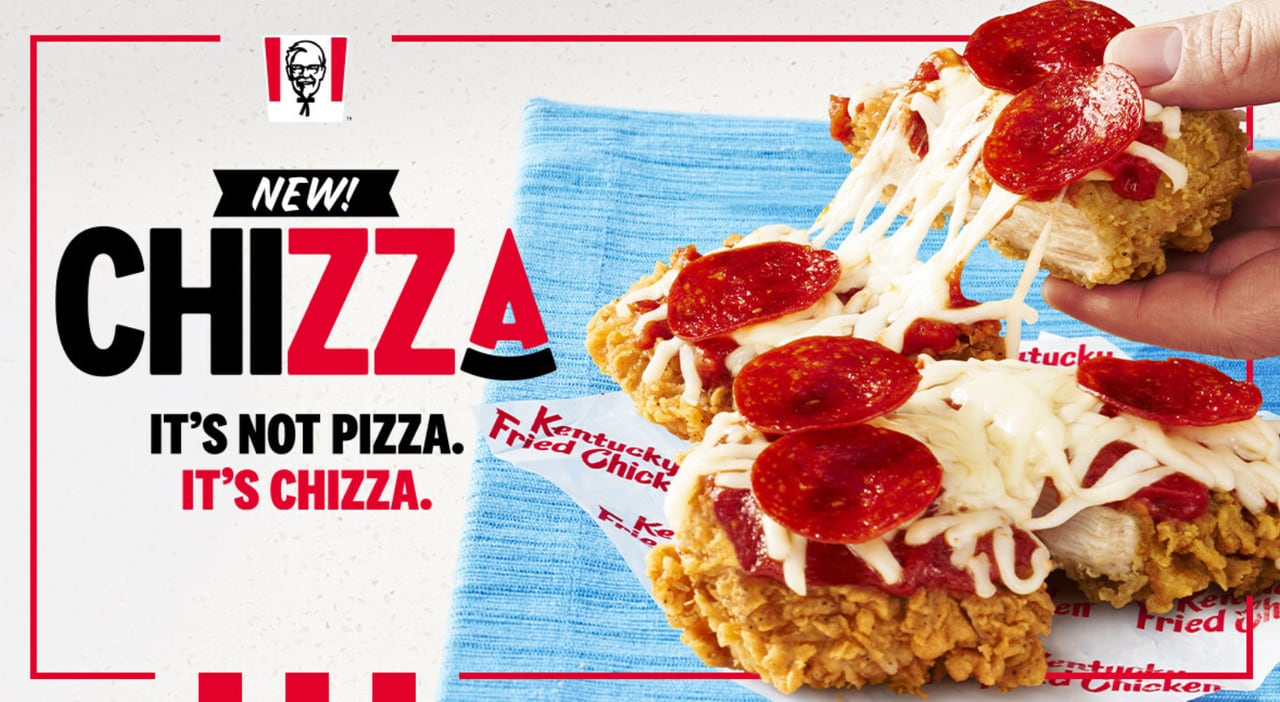 KFC rolls out Chizza â pizza with chicken filets for crusts â nationwide