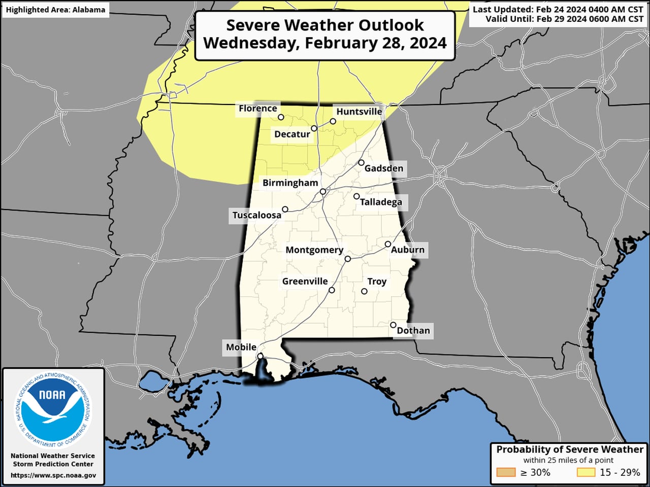 Less confidence for storms Wednesday in parts of state