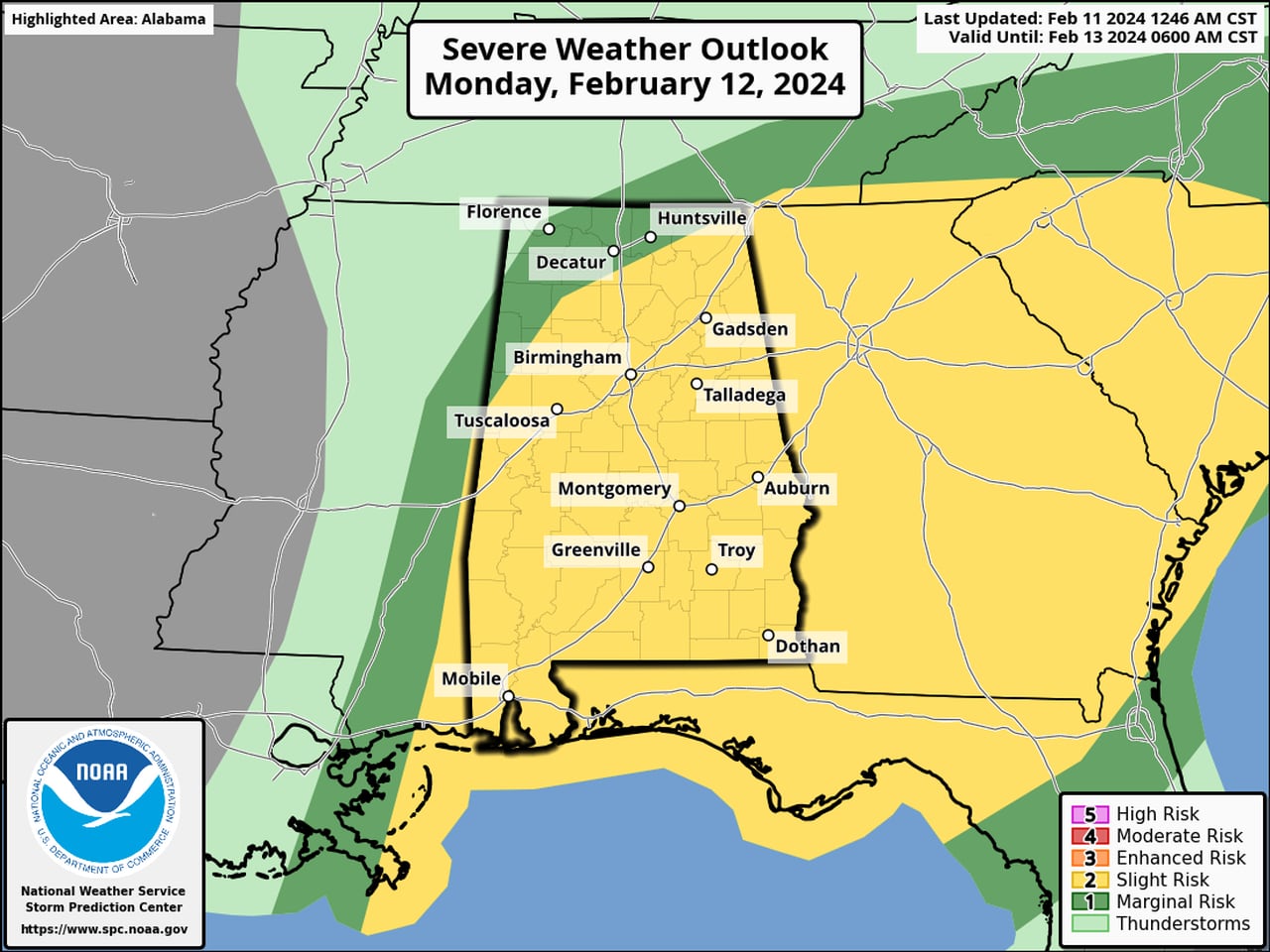 Monday severe weather outlook