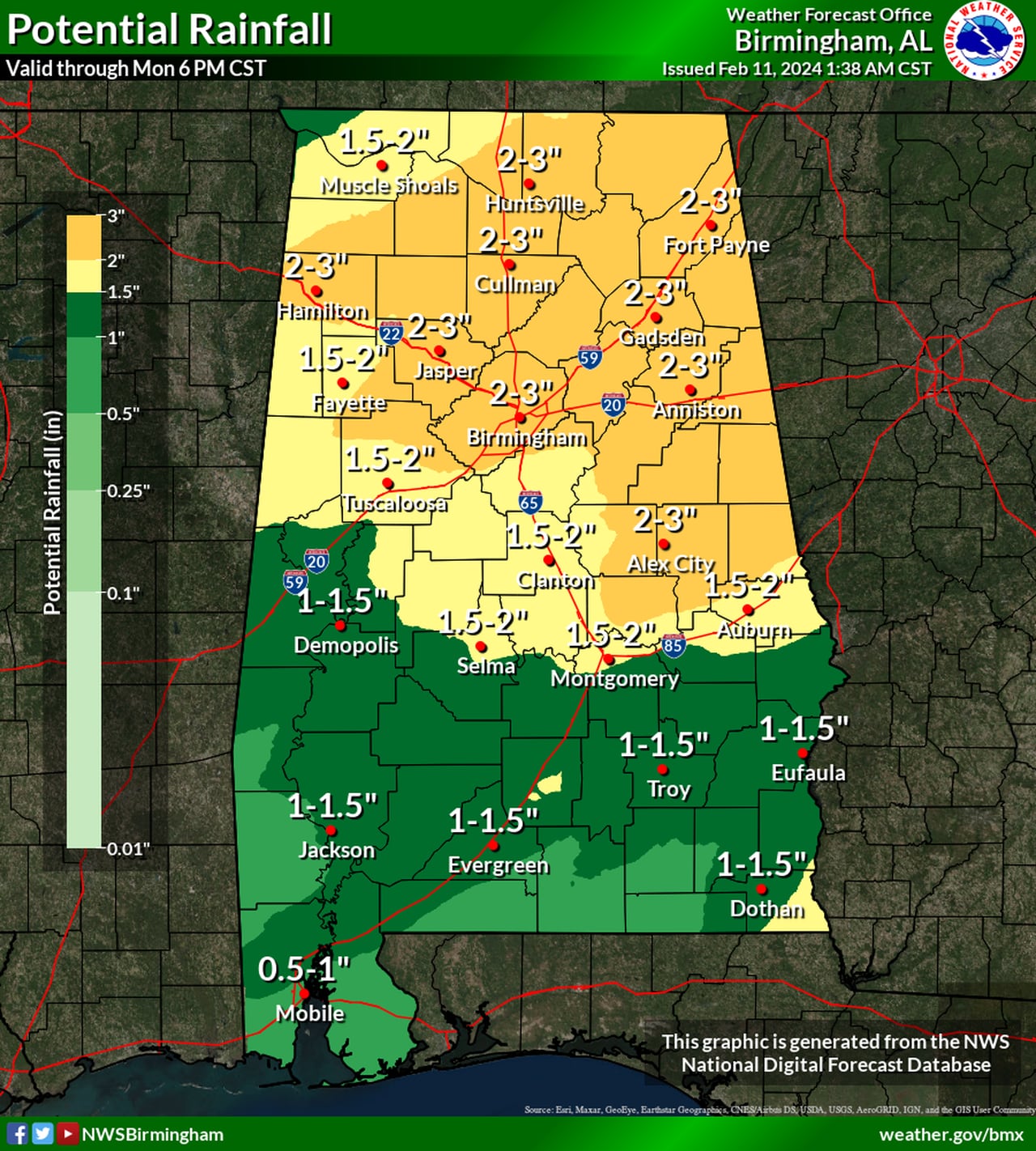 Severe weather possible today, Monday in Alabama: What to know