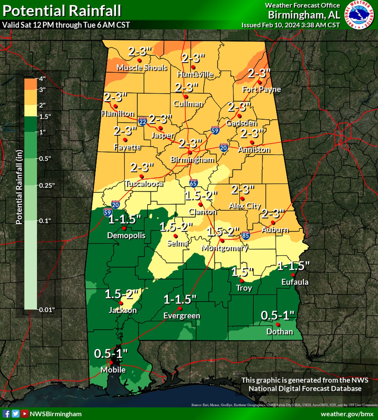 Alabama rain forecast