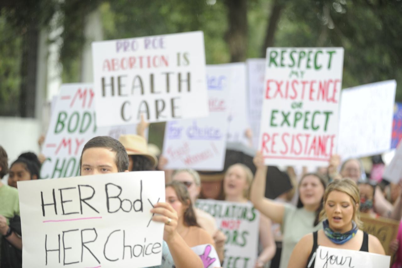 Abortion rights rally in Mobile, Ala., on July 2, 2022