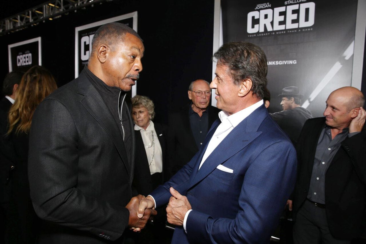 Watch Sylvester Stalloneâs emotional tribute to Carl Weathers: âKeep punching, Apolloâ