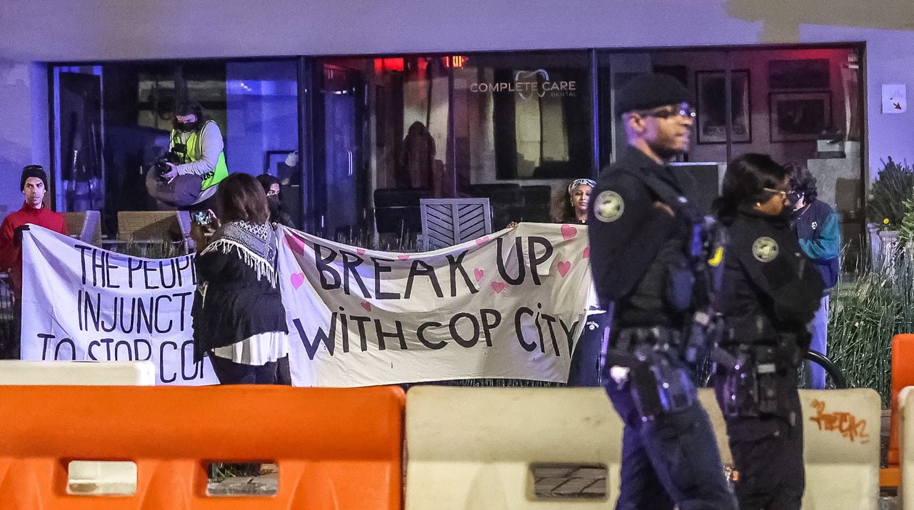 Atlanta ‘Cop City’ protester locks himself to Brasfield & Gorrie construction elevator