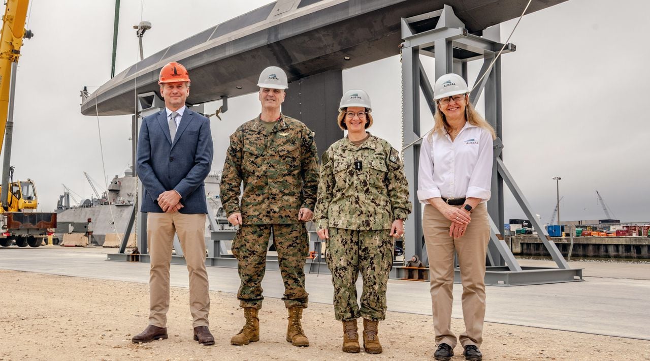 Austal launches first Saildrone vessel built for U.S. Navy